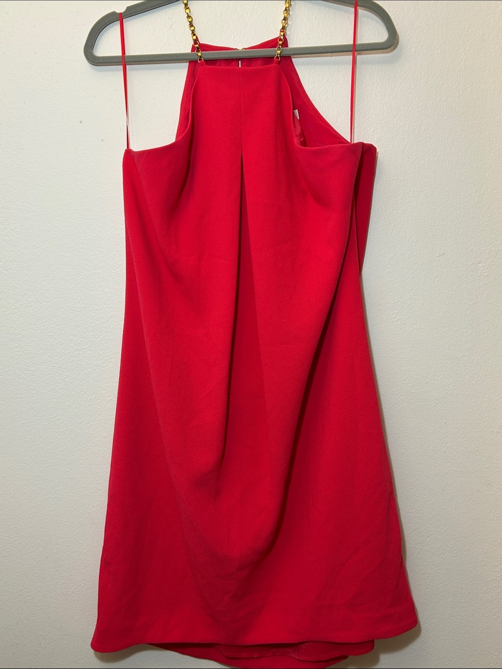 NWT Trina Turk Dress with Gold Chain Halter Straps